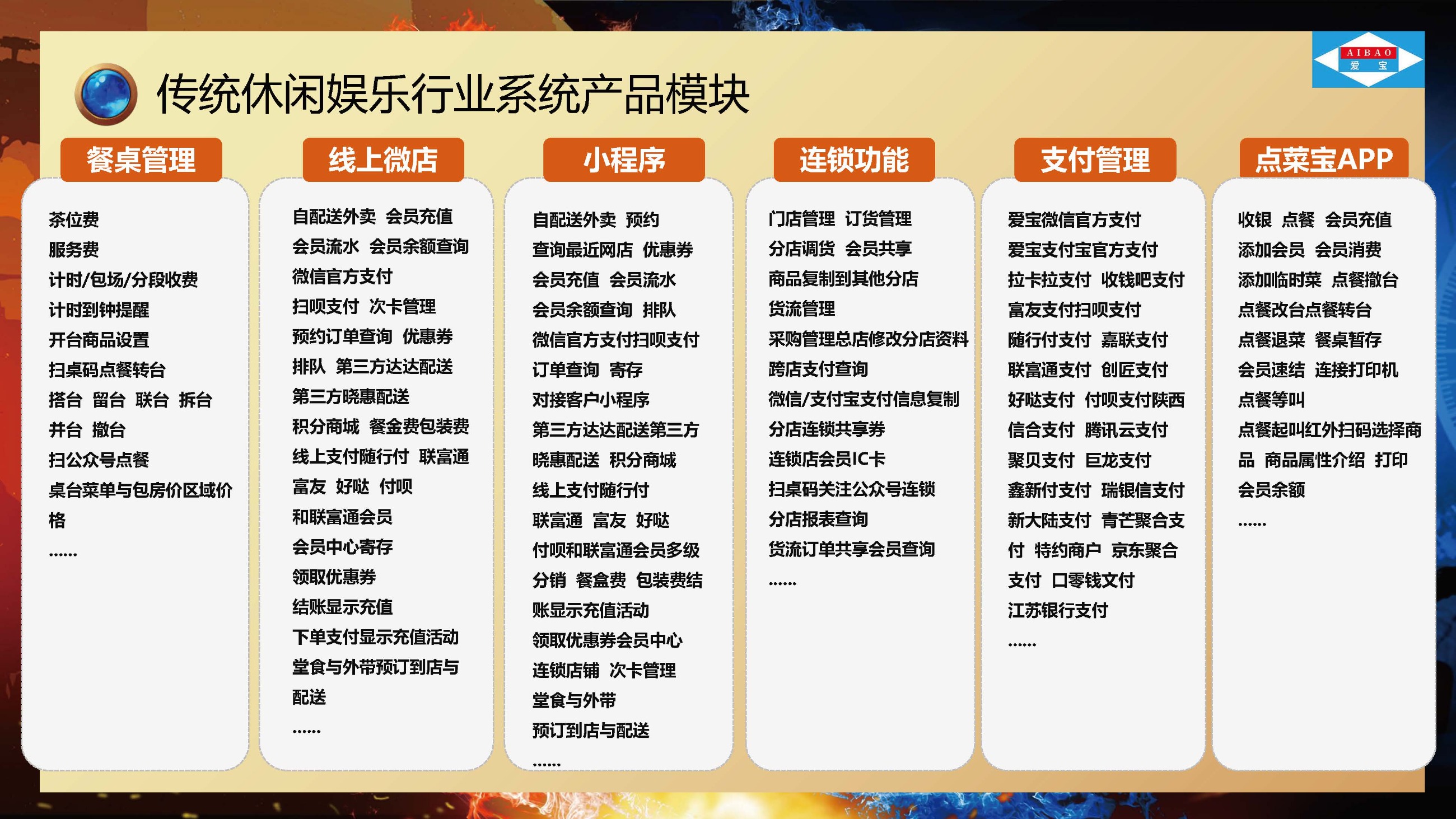 爱宝美食云休闲娱乐收银方案